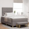 boxspring postel s matrací a lavičkou taupe 120x190 cm textilie 3344363