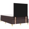Postel s boxspringem s matrací & lavicí tmavě hnědá 120x200 cm látka 3344369