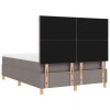 Boxspring postel s matrací a lavicí Taupe 140x190 cm Látka 3344377