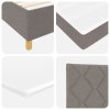 Boxspring postel s matrací a lavicí Taupe 140x190 cm Látka 3344377