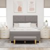 Boxspring postel s matrací a lavicí Taupe 140x190 cm Látka 3344377