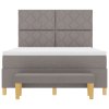 Boxspring postel s matrací a lavicí Taupe 140x190 cm Látka 3344377