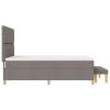 Boxspring postel s matrací a lavicí Taupe 140x190 cm Látka 3344377