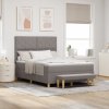 Boxspring postel s matrací a lavicí Taupe 140x190 cm Látka 3344377