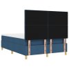 Postel s boxspringem s matrací a lavicí modrá 140x200 cm tkanina 3344386