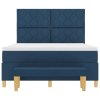 Postel s boxspringem s matrací a lavicí modrá 140x200 cm tkanina 3344386