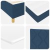 Boxspring postel s matrací a lavičkou modrá 180x200 cm tkanina 3344400