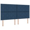 Boxspring postel s matrací a lavičkou modrá 180x200 cm tkanina 3344400