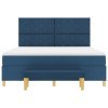 Boxspring postel s matrací a lavičkou modrá 180x200 cm tkanina 3344400