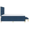 Boxspring postel s matrací a lavičkou modrá 180x200 cm tkanina 3344400