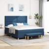 Boxspring postel s matrací a lavičkou modrá 180x200 cm tkanina 3344400