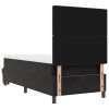 Postel s Boxspringem s Matrací a Lavicí Černá 90x190 cm Samet 3344416