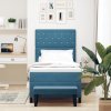 Boxspring postel s matrací a lavicí tmavě modrá 90x190 cm samet 3344418