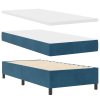 Postel s boxspringem s matrací & lavicí tmavě modrá 90x200 cm samet 3344424