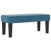 Postel s boxspringem s matrací & lavicí tmavě modrá 90x200 cm samet 3344424