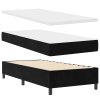 boxspring postel s matrací a lavičkou černá 100x200 cm samet 3344428