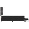 boxspring postel s matrací a lavičkou černá 100x200 cm samet 3344428