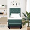 Boxspring postel s matrací & lavicí Tmavě zelená 100x200 cm Samet 3344429