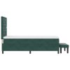 Boxspring postel s matrací & lavicí Tmavě zelená 100x200 cm Samet 3344429