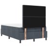 Boxspring postel s matrací & lavičkou Tmavě šedá 120x200 cm Samet 3344439