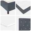 Boxspring postel s matrací & lavičkou Tmavě šedá 120x200 cm Samet 3344439