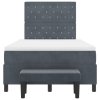 Boxspring postel s matrací & lavičkou Tmavě šedá 120x200 cm Samet 3344439