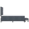 Boxspring postel s matrací & lavičkou Tmavě šedá 120x200 cm Samet 3344439