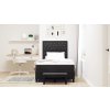 boxspring postel s matrací a lavicí černá 120x200 cm samet 3344440