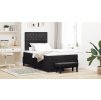 boxspring postel s matrací a lavicí černá 120x200 cm samet 3344440