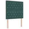 Postel s box springem s matrací a lavičkou tmavě zelená 120x200 cm samet 3344441