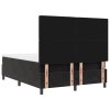 Černá postel s box springem a matrací & lavicí 140x200 cm samet 3344452