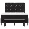 Černá postel s box springem a matrací & lavicí 140x200 cm samet 3344452