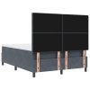 Postel s boxspringem s matrací a lavičkou tmavě šedá 160x200 cm samet 3344457
