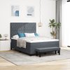 Postel s boxspringem s matrací a lavičkou tmavě šedá 160x200 cm samet 3344457