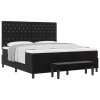 Postel s boxspringem s matrací & lavičkou černá 180x200 cm samet 3344464