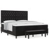 Postel s boxspringem s matrací & lavičkou černá 180x200 cm samet 3344464