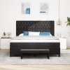 Postel s boxspringem s matrací & lavičkou černá 180x200 cm samet 3344464