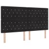 Postel s boxspringem s matrací & lavičkou černá 180x200 cm samet 3344464