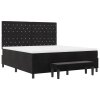 Postel s boxspringem s matrací & lavičkou černá 180x200 cm samet 3344464