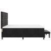 Postel s boxspringem s matrací & lavičkou černá 180x200 cm samet 3344464