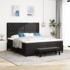 Postel s boxspringem s matrací & lavičkou černá 180x200 cm samet 3344464