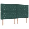 Tmavě zelená postel s box springem, matrací a lavičkou 180x200 cm 3344465