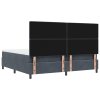 Boxspring postel s matrací a lavicí tmavě šedá 200x200 cm samet 3344469