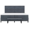 Boxspring postel s matrací a lavicí tmavě šedá 200x200 cm samet 3344469