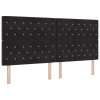 postel s box springem s matrací a lavicí černá 200x200 cm samet 3344470