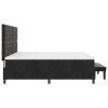 postel s box springem s matrací a lavicí černá 200x200 cm samet 3344470