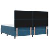 Postel s boxspringem s matrací & bench tmavě modrá 200x200 cm samet 3344472