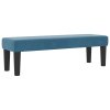 Postel s boxspringem s matrací & bench tmavě modrá 200x200 cm samet 3344472