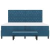 Postel s boxspringem s matrací & bench tmavě modrá 200x200 cm samet 3344472