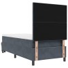 Postel s boxspringem s matrací a bench Tmavě šedá 100x200 cm Samet 3344493